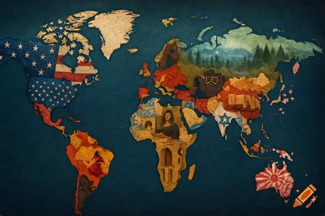 Mapa Mundi Com Bandeiras created on Craiyon