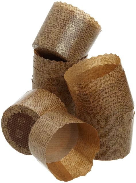 Paper Muffin Cupcake Molds 25-Pack, Brown/Gold Pattern, 2.75-Inches W x ...