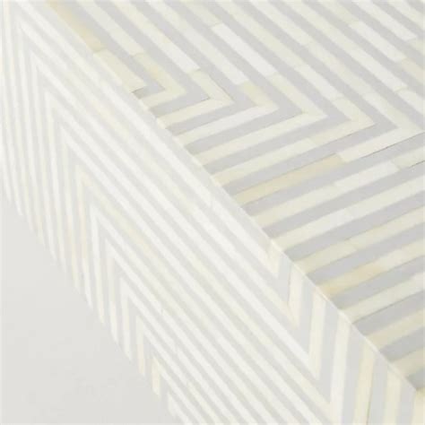 Striped Inlay Rectangular Coffee Table – CasaGold