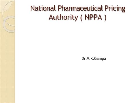 DRUG PRICE CONTROLE ORDER OR NATIONAL PHARMACEUTICAL PRICING AUTHORITY ...