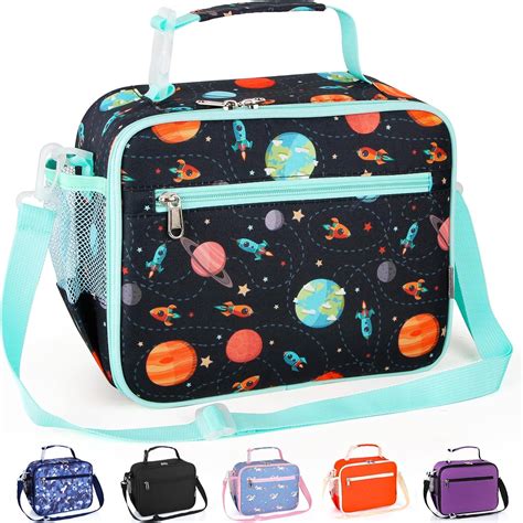 Homtibrm Insulated Lunch Bag, Kids Thermal Cool Bag with Adjustable ...