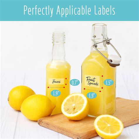 Buy Hebayy 612 Script Pantry Food Labels, Water & Oil Resistant Pantry ...