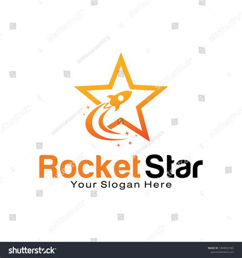 Rocket Star Logo Design Template Stock Vector (Royalty Free) 1404053183 ...