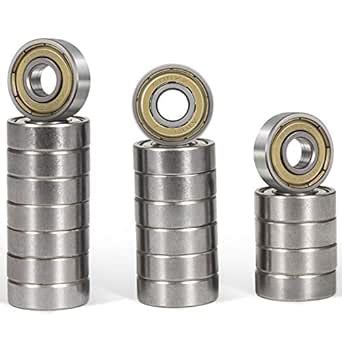Bonbo 20 Pcs 608ZZ Ball Bearings (8x22x7mm) ‚ Bearing Steel & Double ...
