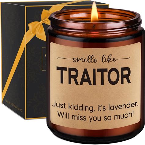 Amazon.com: GSPY Smells Like Traitor Candle - Goodbye Gifts, Going Away ...