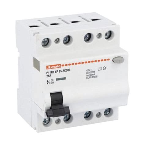 P1RD4P25AC300 Lovato | Lovato P1RD Residual Current Circuit Breaker ...