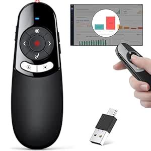 2 in 1 Type C USB Presentation Clicker with Physical and Digital ...
