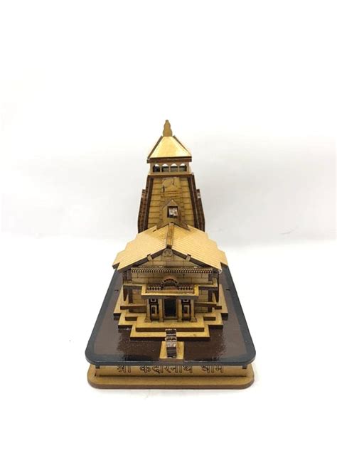 Laser Art Kedarnath ji Temple Decorative Showpiece MDF Pine Wood ...