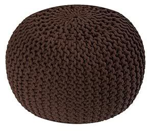 ACASA Expanded Polystyrene Hand Knitted Cushion/stool Pouffe, 50 X 50 X ...