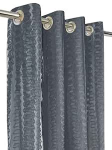 Buy Cortina Polyster Transparent Curtain Set |Window Installation ...