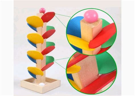 Wooden Tower ball run game - Flower - EKT2477 – Extrokids