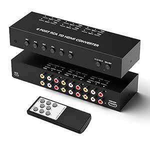 Buy RuiPuo 6Port AV to HDMI Converter RCA/Composite/CVBS to HDMI ...