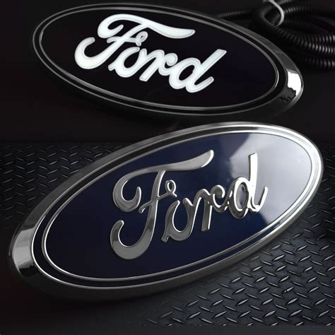 Ford 9" Lighted Front Grill Emblem - Mr. Kustom Auto Accessories and Customizing