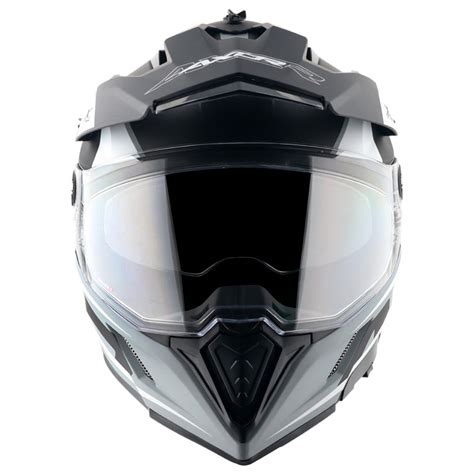 AXOR XCross Dual Visor Flagstaff Dull Nardo Grey Black Helmet– Moto Central