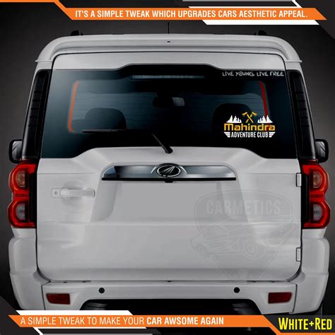 Buy CarMetics Mahindra Adventure Club sticker for Mahindra THAR White ...