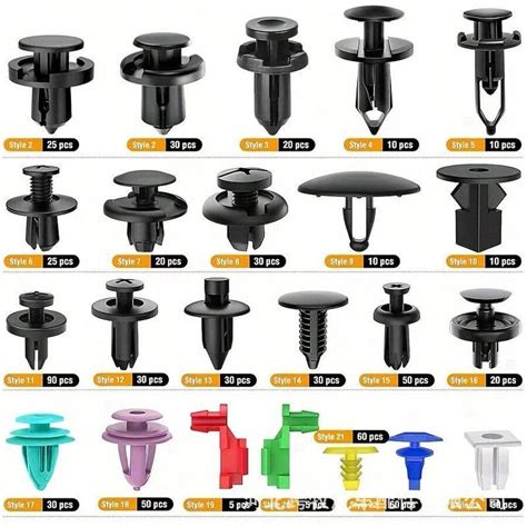tooluck Universal Car Bumper Fasteners Kit, Multi-Functional Rivet ...