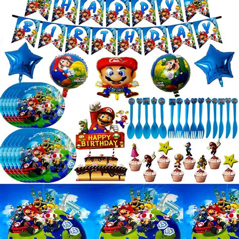 Buy Cartoon Mario Brothers Party Supplies- Cute Mario Bros Birthday ...