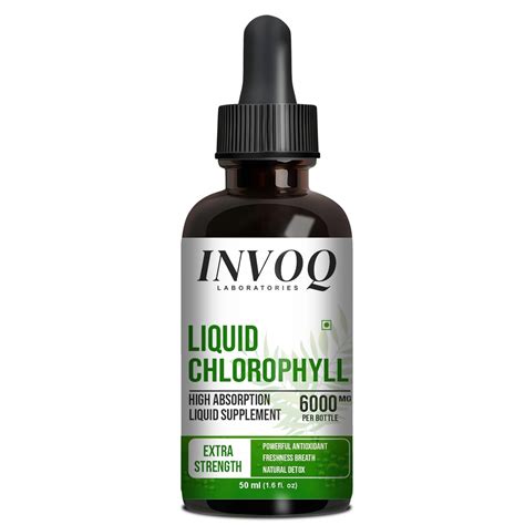 INVOQ Organic Chlorophyll Liquid Drops, Natural Energy Booster ...