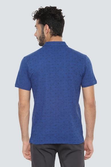 Buy Men Navy Print Polo Neck T-shirt Online - 431699 | Louis Philippe