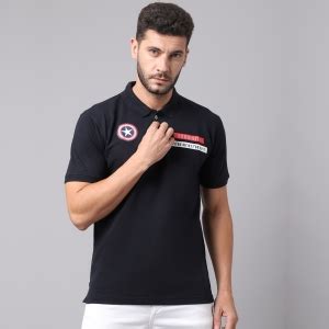 Cantabil Men Green Cotton Blend Polo Neck Half Sleeve Solid T-Shirt ...