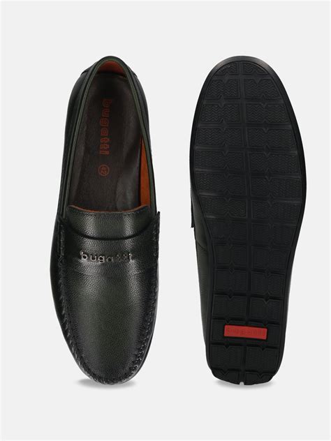 bugatti Dark Green Premium Leather Slip-On – bugatti Shoes India
