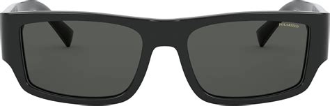 Buy Versace Man Sunglasses Black Frame, Dark Grey - Polar Lenses, 56MM ...