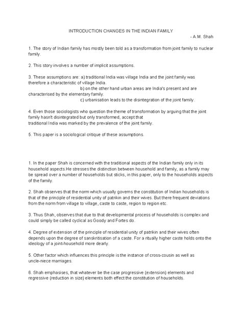 A. M. Shah - family structure in india - INTRODUCTION CHANGES IN THE ...