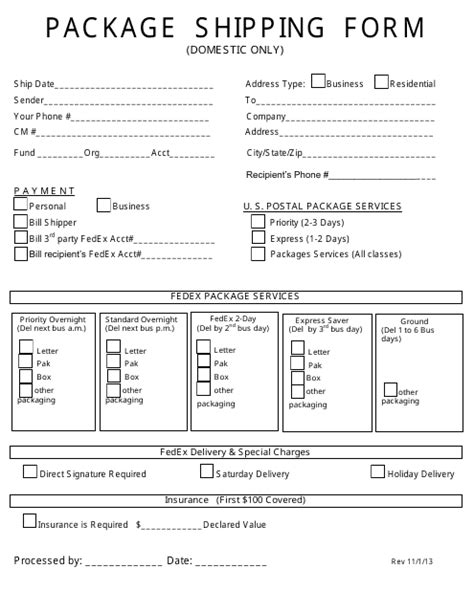 Image result for FedEx Shipping Request Form