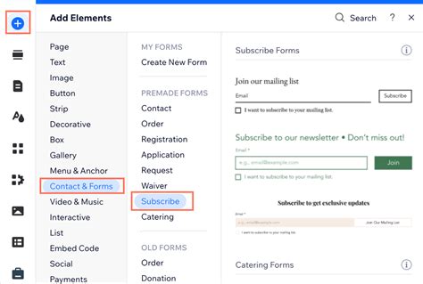 Image result for Wix Subscribe Form