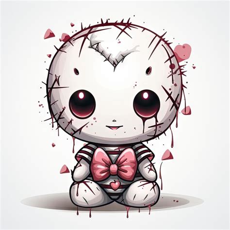 Unsettling voodoo doll displayed on a plain background | Premium AI ...