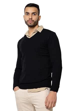 Buy Armisto 215 Lambs Wool- Warm Plain V-Neck Sweater/For Winters For ...