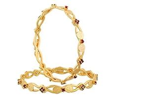 Buy Jewbang Gold Brass Bangle Set for Women JB475 at Amazon.in