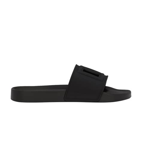Dolce & Gabbana Beachwear Sliders 'dg Logo - Black' Price in India ...