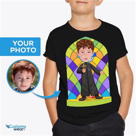 Custom Christian Priest Shirt For Boys | Personalized Religious Tee