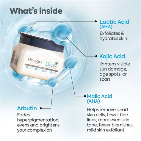 RAAGA PROFESSIONAL De-Tan Cream with Kojic and Milk for Radiant Skin ...