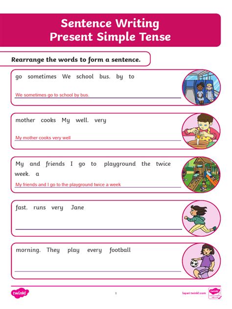 Present Simple Tense Worksheet | PDF
