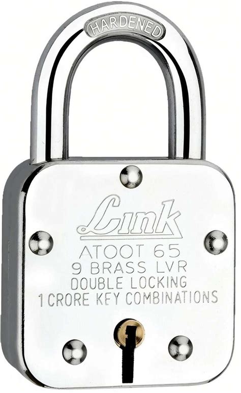 Link Atoot 65mm Lock | Steel Body | Hardened Shackle | Brass Lever ...