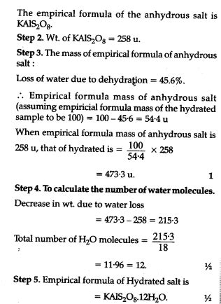 A crystalline salt on being rendered anhydrous loses 45.6% of its ...
