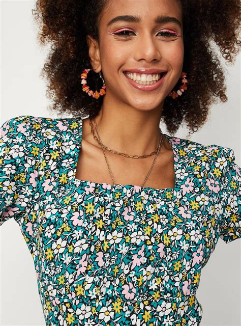 Buy Women Printed Sqaure Neck A-line Dress Online at just Rs. 699.0 ...