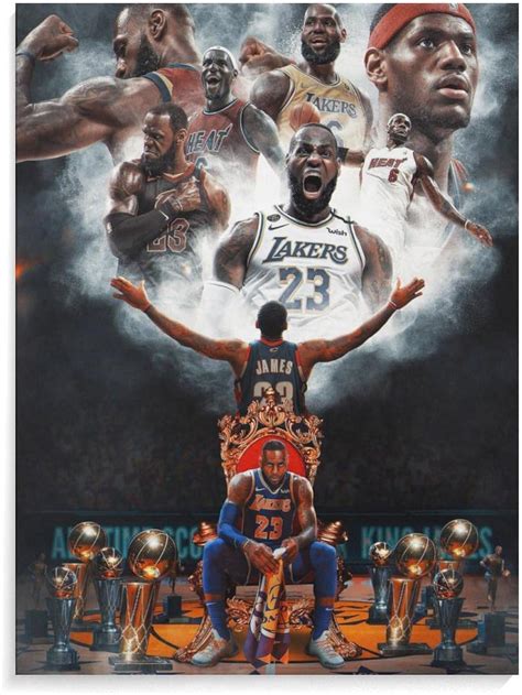 Amazon.com: JYSNSY Lebron Basketball James Poster Sport Superstar ...
