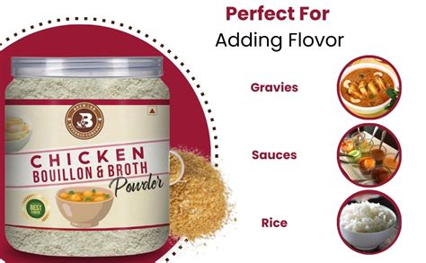 Brew Lab Chicken Bouillon & Broth Powder, 250Gm (All in One Chicken ...
