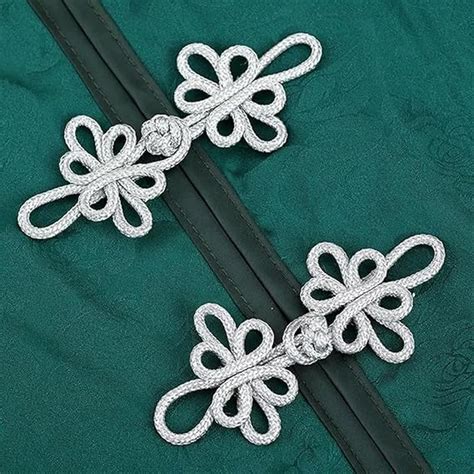 Kalka Traders Chinese Knots Frog Buttons, White, 10 Pieces, Sewing ...