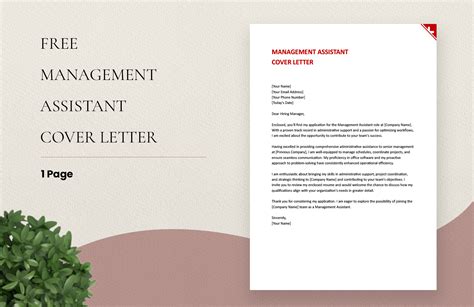Management Assistant Cover Letter in Word, Google Docs - Download ...
