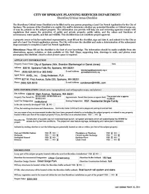 Fillable Online fortress wa Shoreline Critical Areas Checklist Fax ...