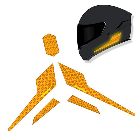 Motorcycle Helmet Reflective Decals