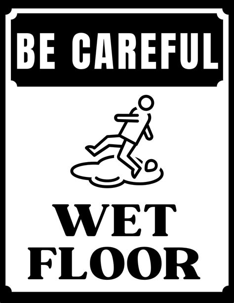 Free Printable Wet Floor Signs Templates [PDF] Caution