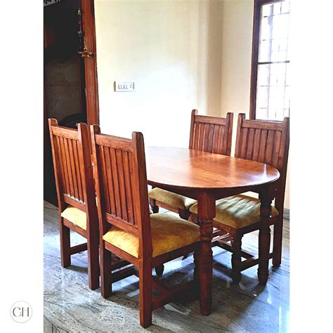 Marigold - Oval 4-Seater Dining Table Set – CustHum