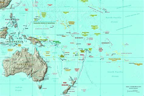 Oceania Outline Map