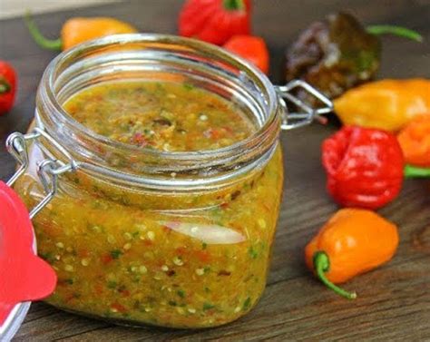 Traditional Caribbean Pepper Sauce Recipe | SideChef | Recipe | Hot ...