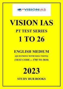 Vision Ias PT Test Series 1 To 26 With Answers Explanation 2023 ...